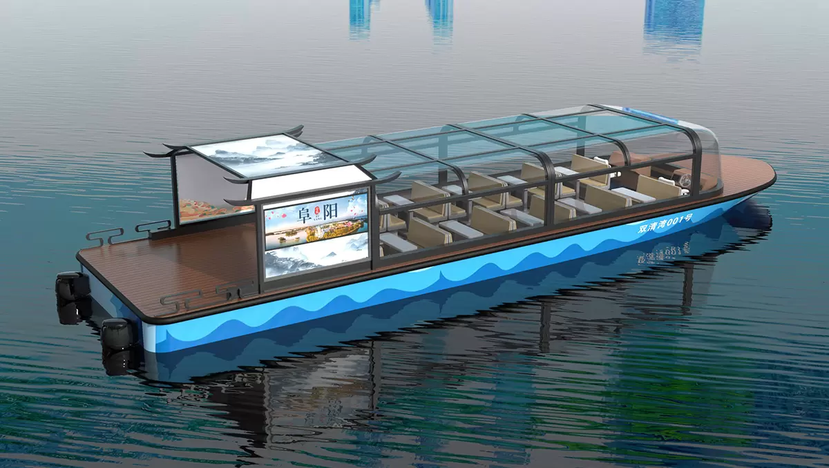 新款开合顶游船