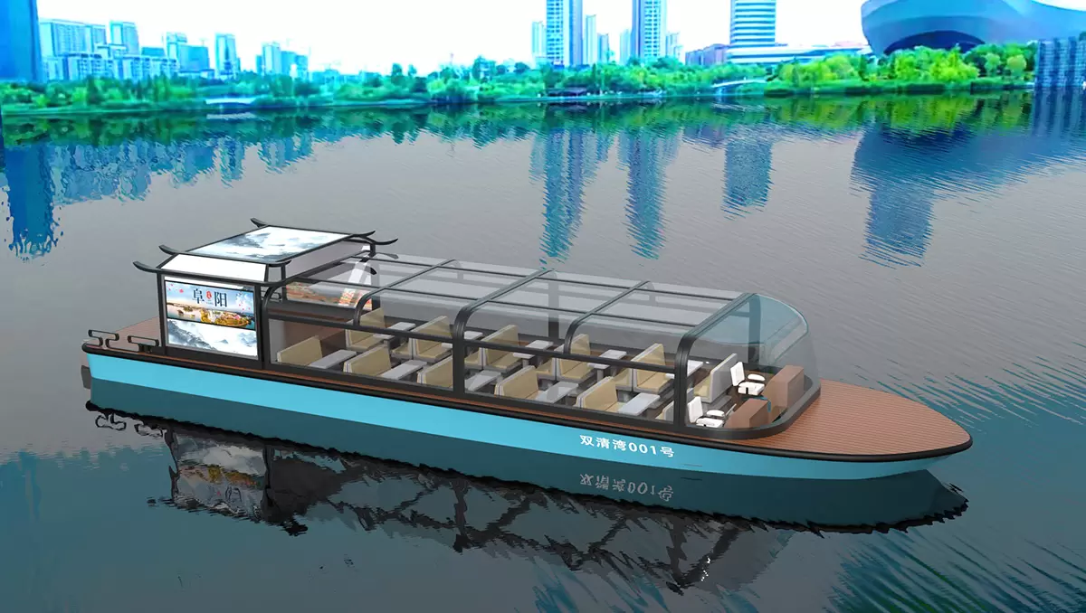 新款开合顶游船